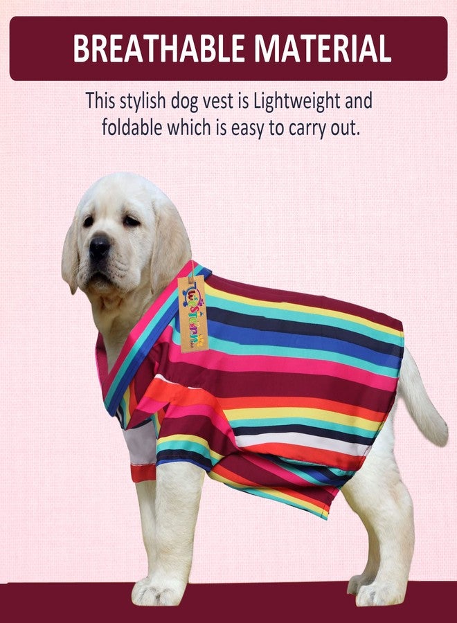 Western Era Super Soft Trendy Printed Shirt, Ultra Comfort Dog Apparel, Cotton Printed Breathable Basic Vest Dog Shirt, Lightweight Thin Shirt For Your Furies (XXLarge - 28inch)(Colorful Stripe Print) - Image 2